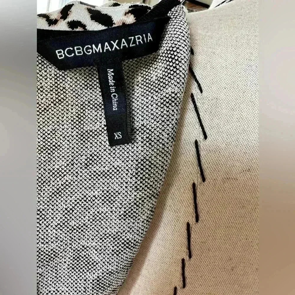 BCBGMAXAZRIA Ruby Snow Leopard Bodycon Cocktail Dress - XS - Picture 9 of 9